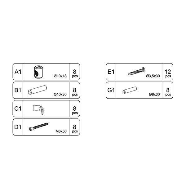 Sparrow Twin Bed HARDWARE - Oeuf LLC